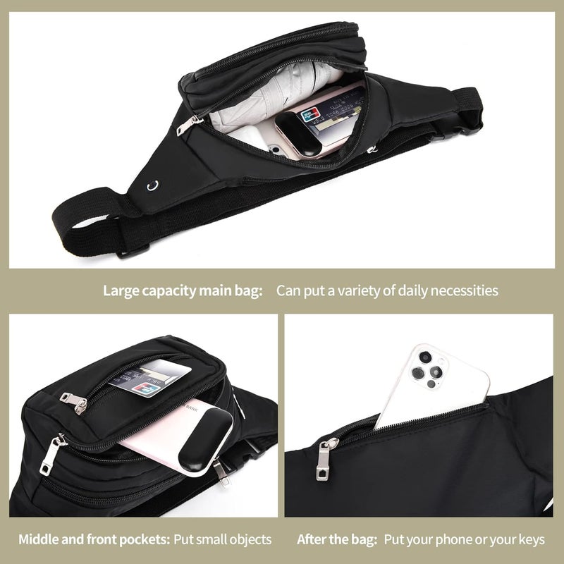 DAITET Crossbody Fanny Pack for Men&Women,Large Waist Bag & Hip Bum Bag with Adjustable Strap for Outdoors Workout Traveling Casual Running Hiking Cycling - Image 5